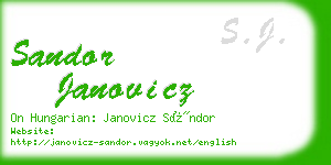sandor janovicz business card